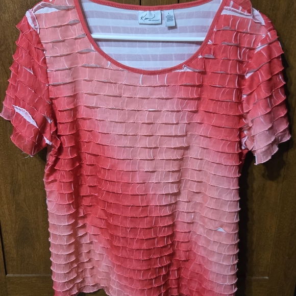 Kim Rogers Women's Tiered Ruffle Top - Picture 1 of 4